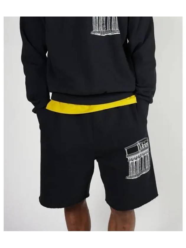 U Mega Temple Sweatshorts Black SWEATSHORT - ARIES - BALAAN 1