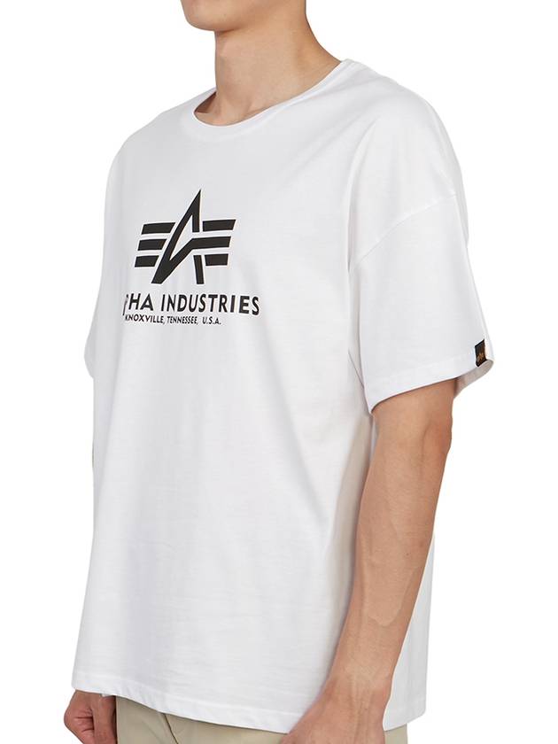 Logo Short Sleeve T-Shirt White - ALPHA INDUSTRIES - BALAAN 3