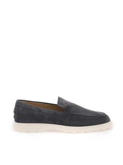 Suede Slipper Loafers Dark Grey - TOD'S - BALAAN 2