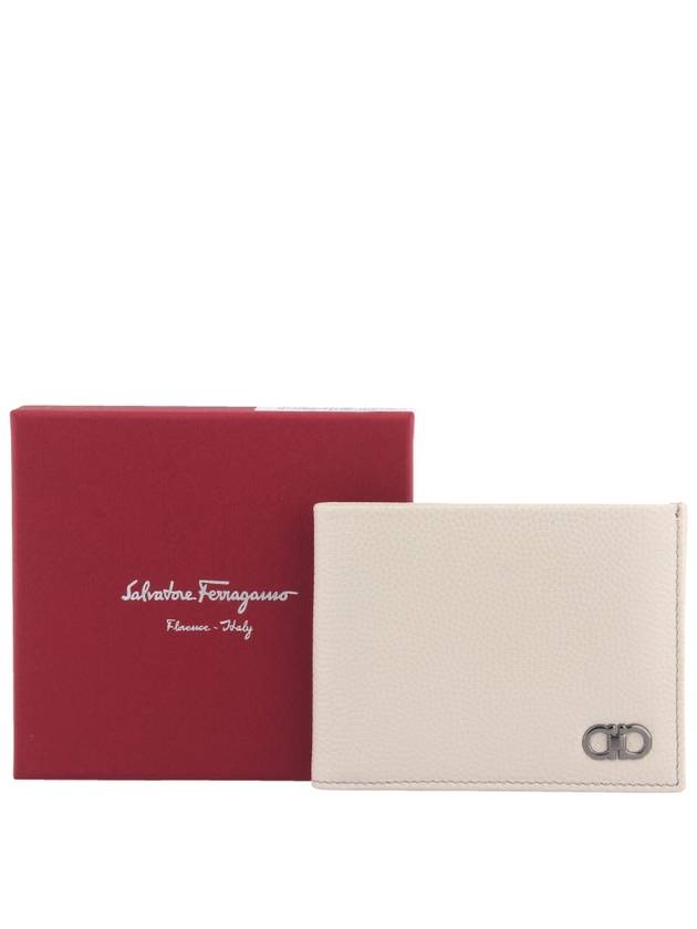 Gancini Logo Half Wallet Ivory - SALVATORE FERRAGAMO - BALAAN 6