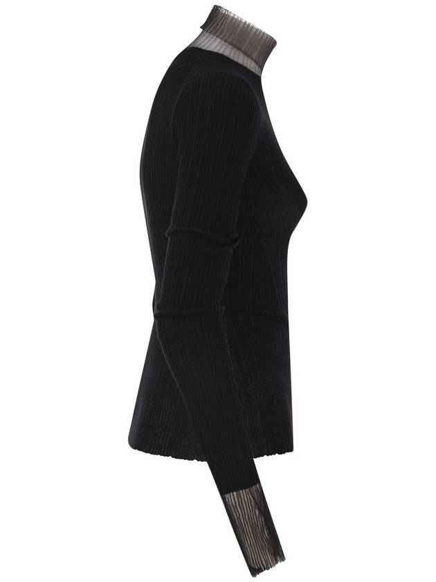 DERRIS - Turtle neck sweater with directional ribbing - MAX MARA SPORTMAX - BALAAN 3