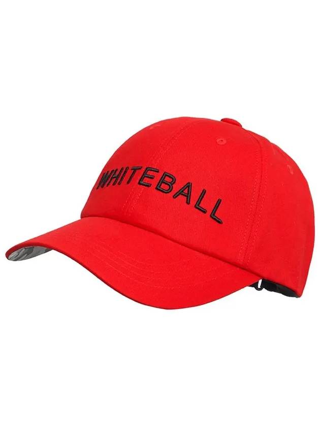 Golf Wear Golf Unisex Basic Cap WB21FAMC01RD Red - WHITEBALL - BALAAN 4