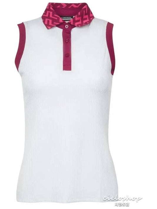 Rail sleeveless women s golf t shirt white GWJT05514 - J.LINDEBERG - BALAAN 1