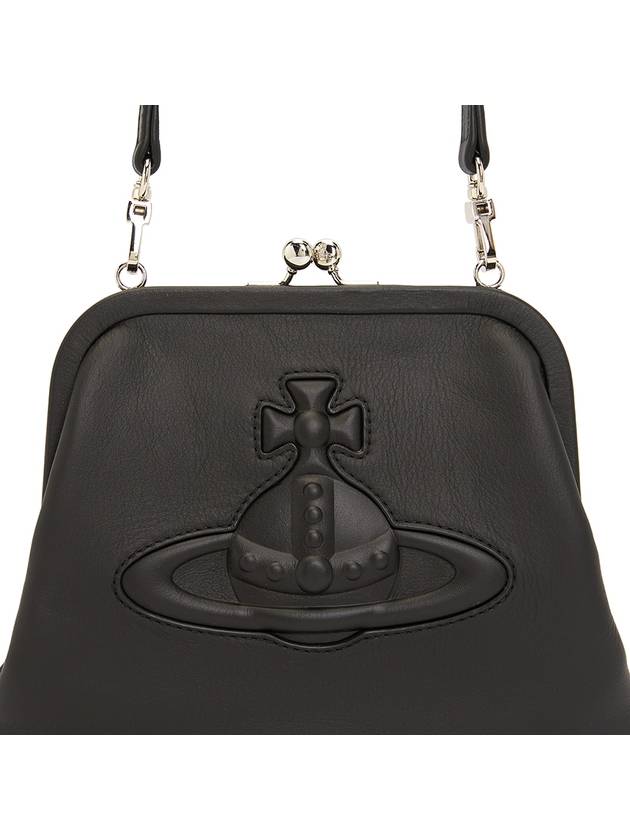 Logo Leather Clutch Bag Black - VIVIENNE WESTWOOD - BALAAN 8