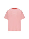 Micro Embroidered Logo Cotton Jersey Short Sleeve T-Shirt PInk - STONE ISLAND - BALAAN 1