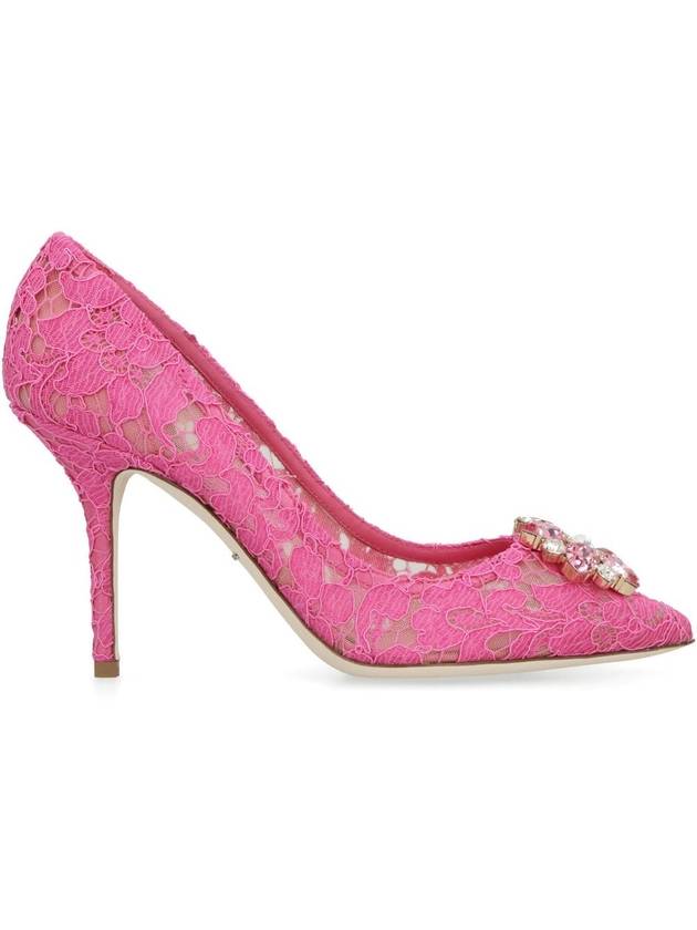 Women's Rhinestone Fabric Pumps Heel Pink - DOLCE&GABBANA - BALAAN 3