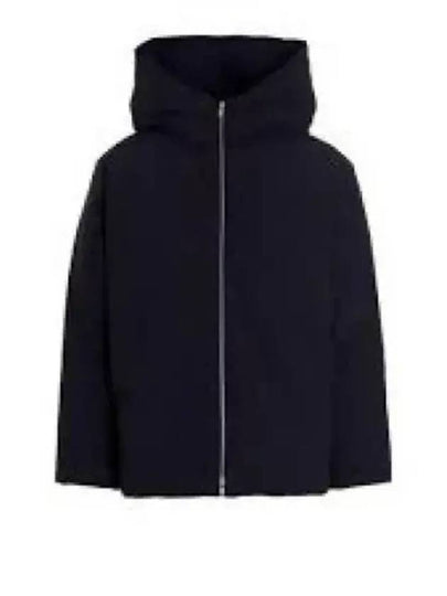 Zipper Hood Padded Down Jacket Navy - JIL SANDER - BALAAN 2