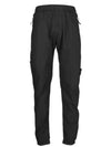 Logo Patch Tapered Cotton Track Pants Black - STONE ISLAND - BALAAN 2