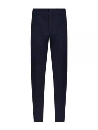 Cigarette Fit Wool Slacks Nautic Blue - AMI - BALAAN 2