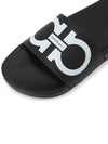 Gancini Printing Band Rubber Slippers Black - SALVATORE FERRAGAMO - BALAAN 8