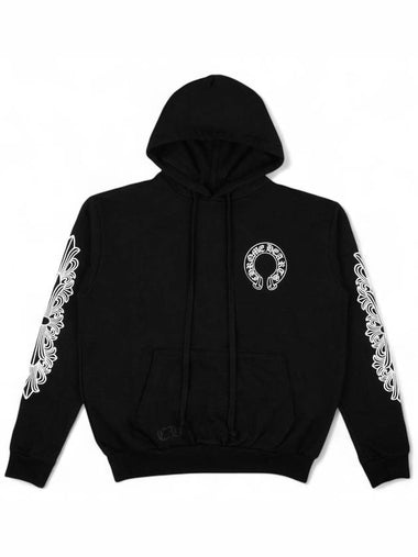 Hooded Horseshoe Floral Black - CHROME HEARTS - BALAAN 1