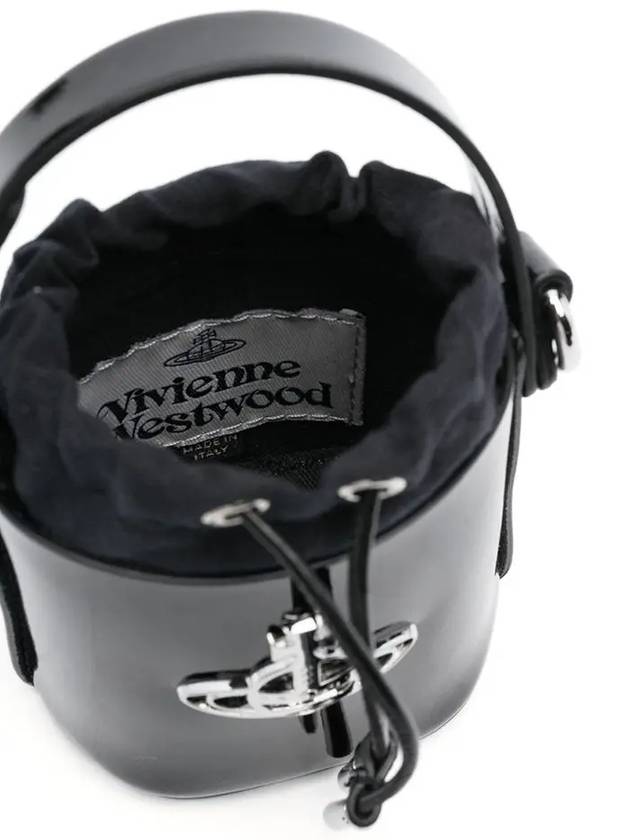 Daisy High Shine Mini Bucket Bag Black - VIVIENNE WESTWOOD - BALAAN 5