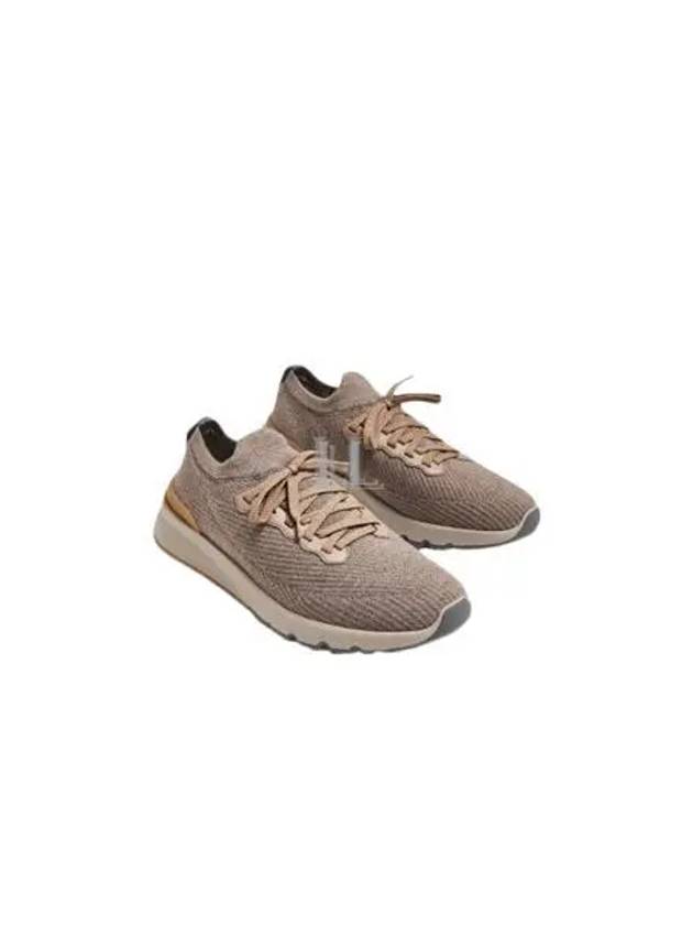 Knit Low Top Sneakers Brown - BRUNELLO CUCINELLI - BALAAN 2