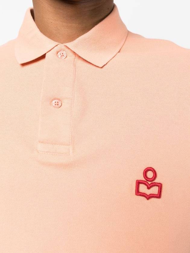 Afko Logo Cotton Polo Shirt Orange - ISABEL MARANT - BALAAN 6