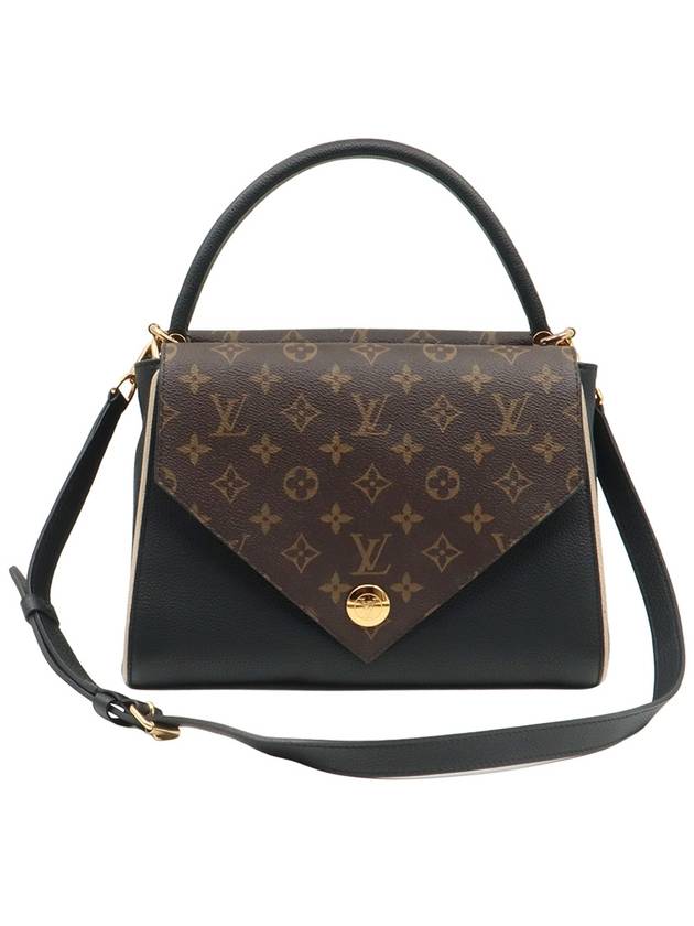 Monogram Canvas Black Leather Double V Top Handle 2WAY M54439 - LOUIS VUITTON - BALAAN 3