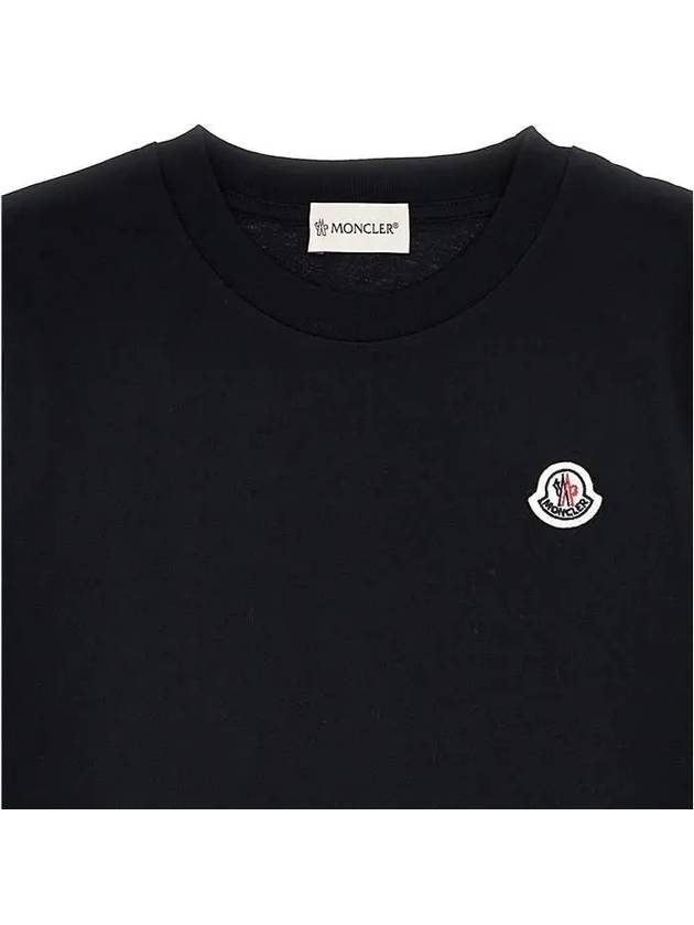 Moncler Junior 12 14 Logo Patch Short Sleeve T Shirt Black - MONCLER - BALAAN 2