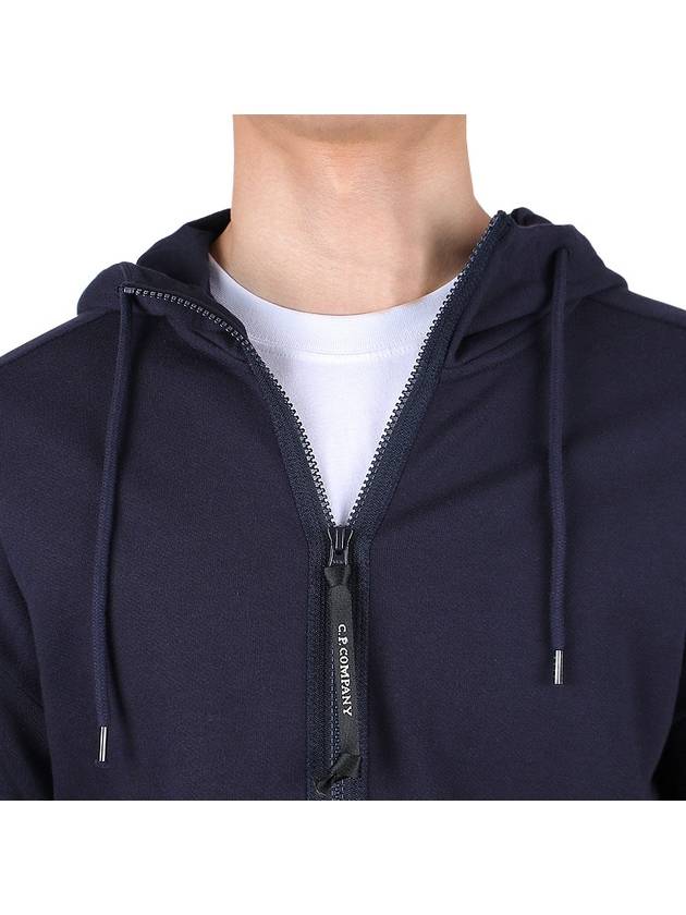 Diagonal Raised Fleece Goggle Hooded Jacket Navy - CP COMPANY - BALAAN 7