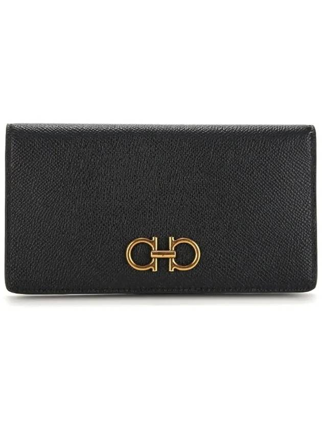 Gancini Continental Long Wallet Black - SALVATORE FERRAGAMO - BALAAN 5