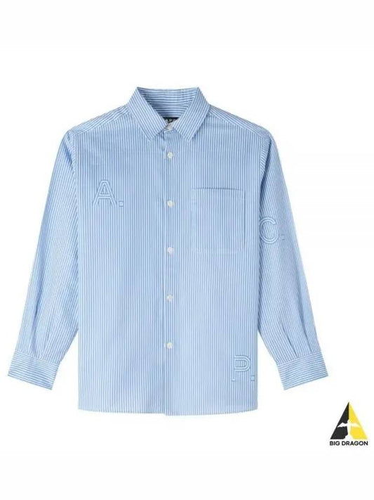 Sela Stripe Shirt Blue - A.P.C. - BALAAN 2
