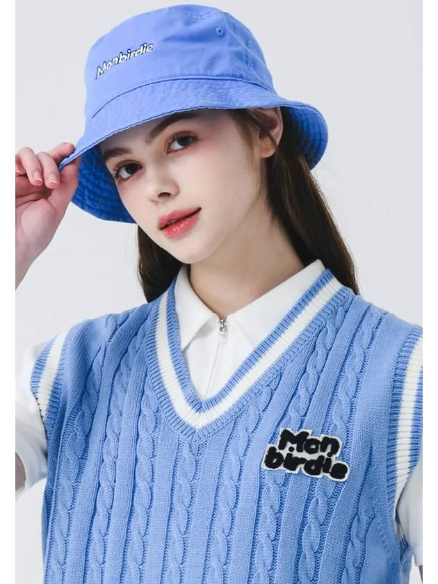 Script color bucket hat BLUE - MONBIRDIE GOLF - BALAAN 9