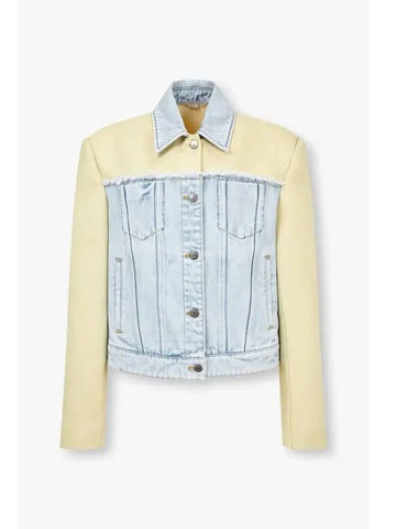 STELLA McCARTNEY Color Control Panel Button Up Denim Jacket Light Blue - STELLA MCCARTNEY - BALAAN 1