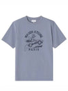 Racing Fox Short Sleeve T-Shirt Light Blue - MAISON KITSUNE - BALAAN 2