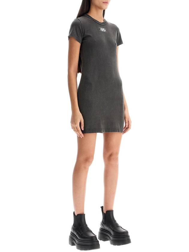 "mini dress with embossed logo - ALEXANDER WANG - BALAAN 2