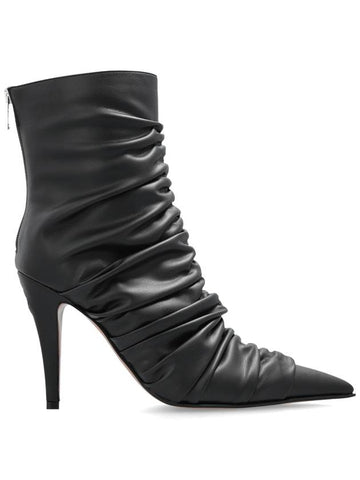 Alexander McQueen Leather Ankle Boots, Women's, Black - ALEXANDER MCQUEEN - BALAAN 1