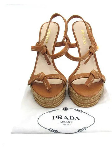 Smith Market Used Luxury Brown Shoes Women s - PRADA - BALAAN 1