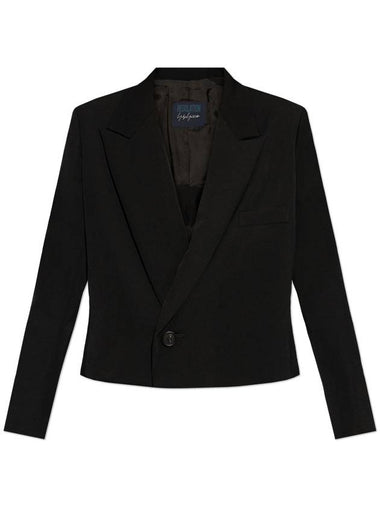 Yohji Yamamoto Wool Blazer, Women's, Black - YOHJI YAMAMOTO - BALAAN 1