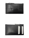 Maxi Intrecciato Zipper Coin Purse Black - BOTTEGA VENETA - BALAAN 5