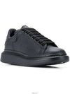 Chunky Sole Leather Low Top Sneakers Black - ALEXANDER MCQUEEN - BALAAN 3