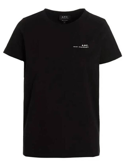 Item Logo Crew Neck Short Sleeve T-Shirt Black - A.P.C. - BALAAN 2