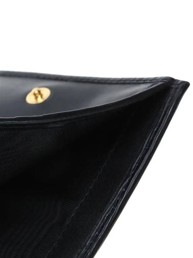 Vitello Gold Logo Bifold Wallet Black - PRADA - BALAAN 10