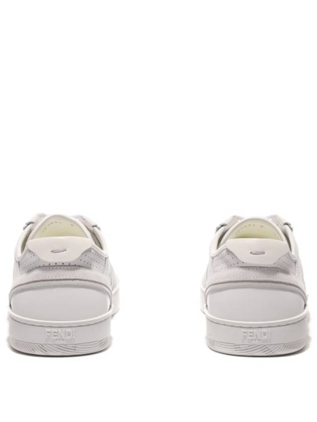 Step Leather Low Top Sneakers White - FENDI - BALAAN 4