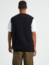 Smooth Stock Logo Knit Vest Black - STUSSY - BALAAN 3