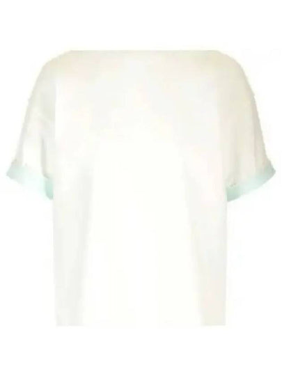 Double Layer Cotton Short Sleeve T-Shirt Light Blue - BOTTEGA VENETA - BALAAN 2