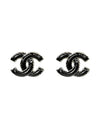 CC Logo Earrings Gold Black - CHANEL - BALAAN 1