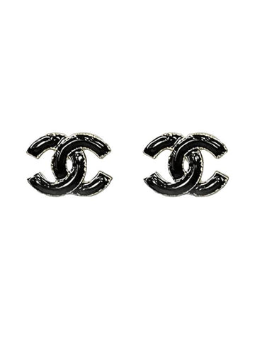 CC Logo Earrings Gold Black - CHANEL - BALAAN 1