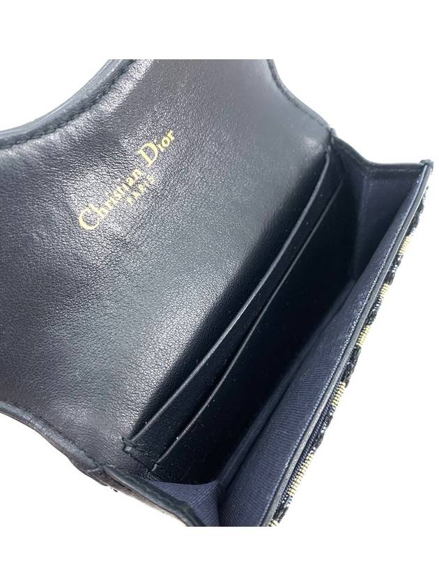 Christian Oblique Saddle Card Wallet - DIOR - BALAAN 8