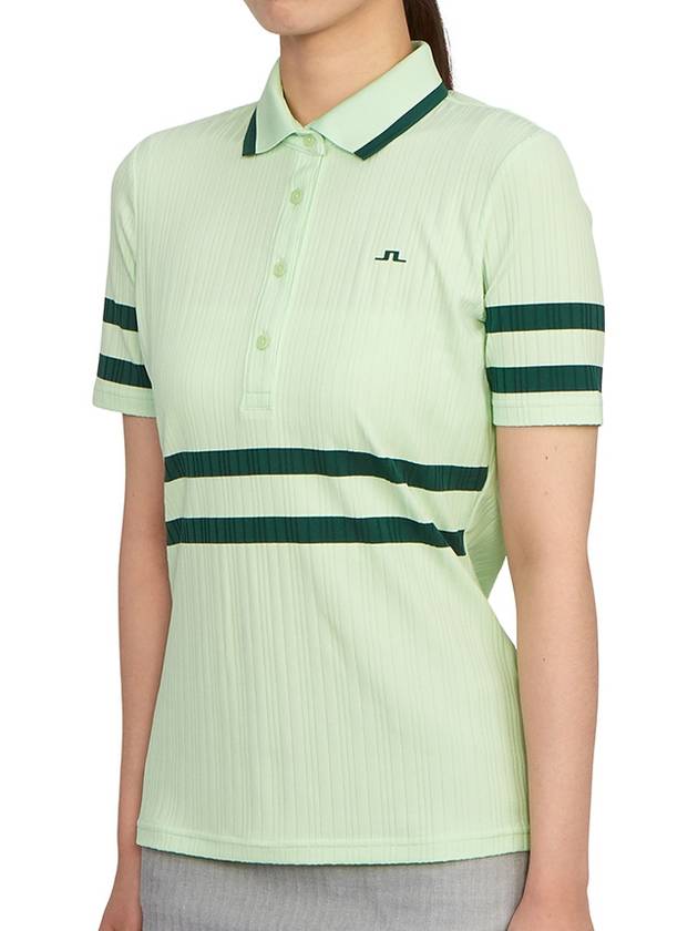 Women's Moira Polo Shirt Patina Green - J.LINDEBERG - BALAAN 3