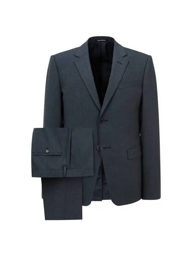 Men s Easy Wool No cheat Single Suit Charcoal - EMPORIO ARMANI - BALAAN 1