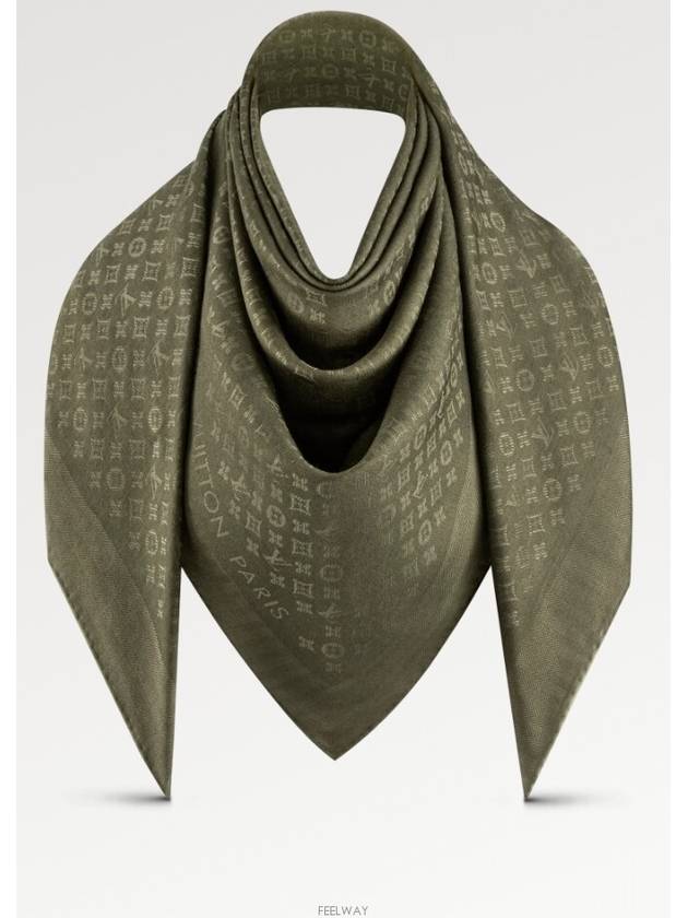 Evermore Shawl Khaki M77371 - LOUIS VUITTON - BALAAN 2