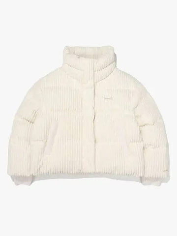 Diadora corduroy crop duck down jacket women white - DIADORA - BALAAN 1