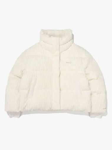 Diadora corduroy crop duck down jacket women white - DIADORA - BALAAN 1