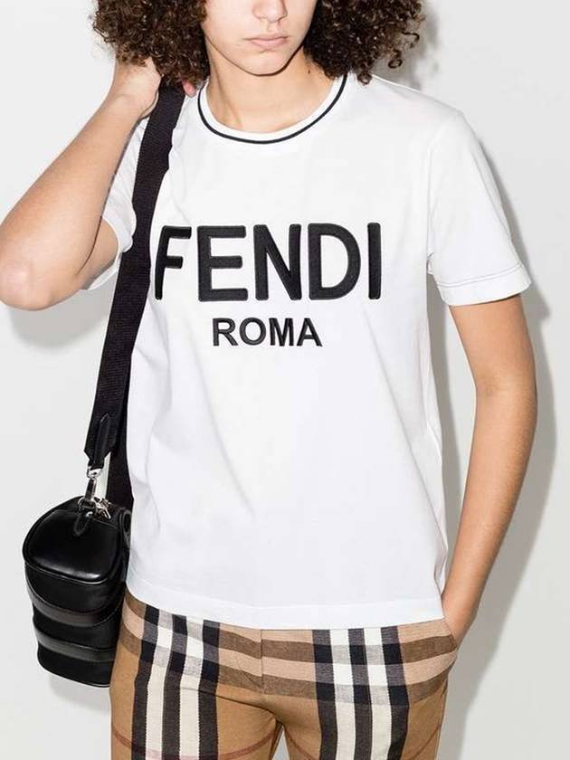 FS7254 Logo Short Sleeve T Shirt M Black - FENDI - BALAAN 7