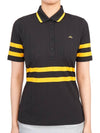 Moira Polo Short Sleeve T-Shirt Black - J.LINDEBERG - BALAAN 1