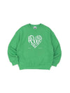 RETRO HEART SWEATSHIRTS GREEN - POLYGRAM - BALAAN 5