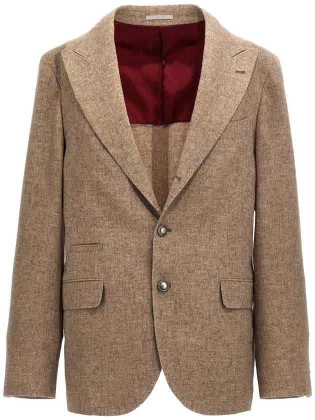 Brunello Cucinelli Single-Breasted Yack Blazer - BRUNELLO CUCINELLI - BALAAN 1