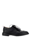 Pebble Grain Leather Kilt Wingtip Brogue Black - THOM BROWNE - BALAAN 1